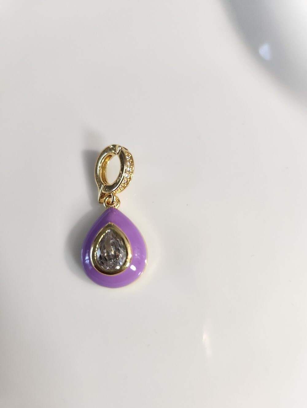 Enamel Teardrop Detacheable Charm